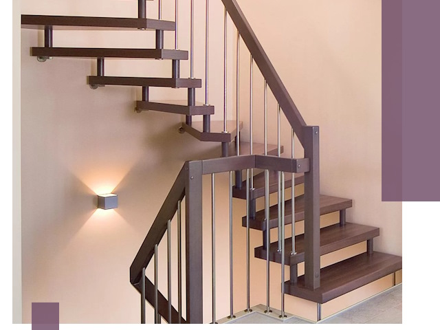 Изготовление лестниц на больцах в Ачинске под ключ