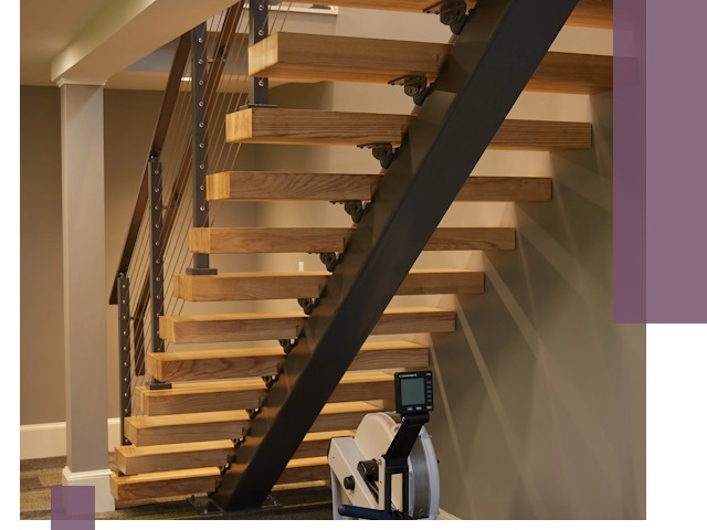 Лестницы на монокосоурах под ключ в Ачинске - изготовление и монтаж