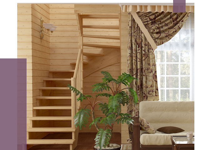 Лестницы для дачи в Ачинске от 75215 руб.  | ПРОЛЁТ-Чнс