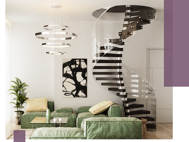 Лестницы для двухуровневой квартиры в Ачинске — изготовление и монтаж