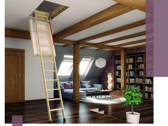 Чердачные лестницы под ключ в Ачинске: изготовление и монтаж