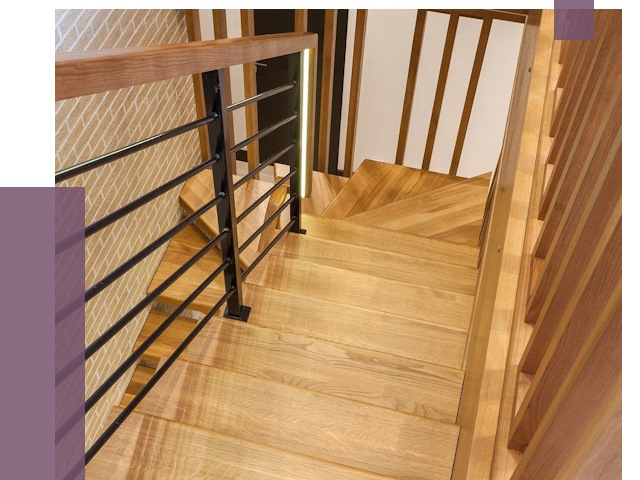 Лестницы из ясеня в Ачинске под ключ от 9927 руб. 