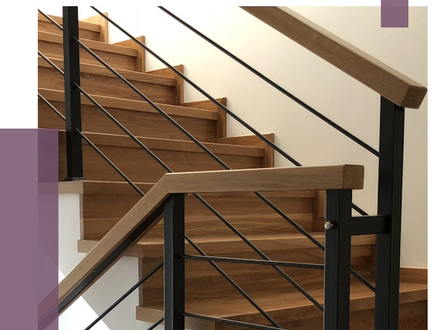 Обшивка металлической лестницы деревом в Ачинске от 4305 руб.