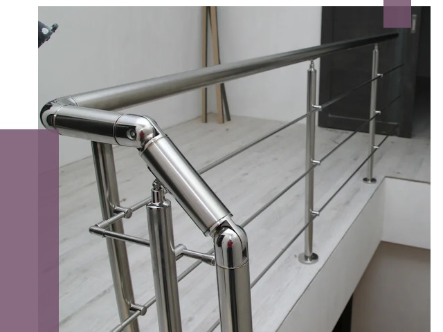 Перила из нержавеющей стали в Ачинске от 8914 руб. под ключ | ПРОЛЁТ-Чнс