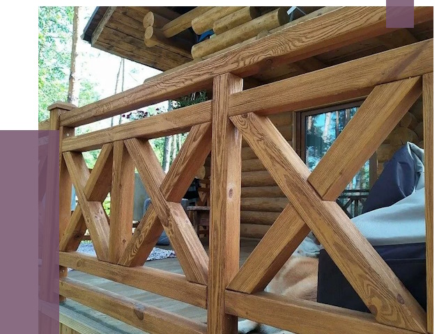 Деревянные перила под ключ в Ачинске от 7598 руб. 