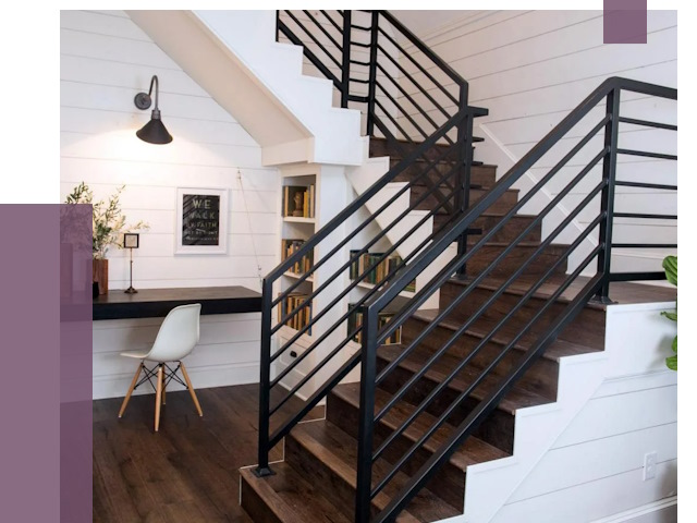 Перила для лестницы в доме в Ачинске от 7344 руб. — ПРОЛЁТ-Чнс