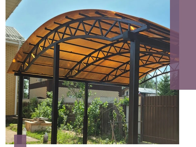 Изготовление навесов под ключ в Ачинске из качественных материалов