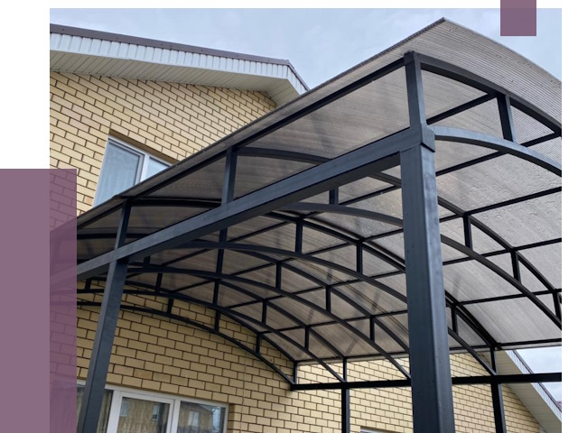 Монтаж козырьков в Ачинске от 11396 руб. | ПРОЛЁТ-Чнс