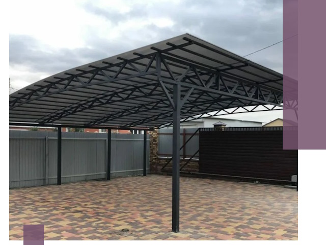 Недорогие навесы под ключ в Ачинске — изготовление и монтаж