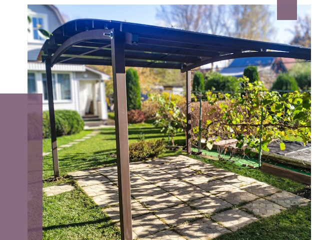 Навесы для дачи в Ачинске от 12612 руб. под ключ — ПРОЛЁТ-Чнс