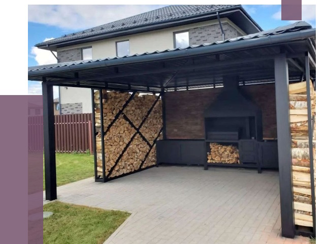 Навесы для барбекю в Ачинске от 12612 руб. под ключ | ПРОЛЁТ-Чнс