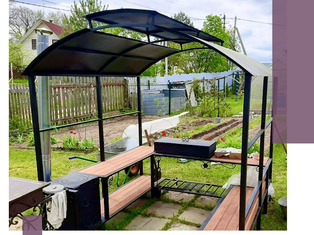 Навесы для барбекю в Ачинске: изготовление, монтаж и демонтаж