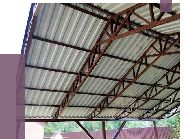 Навесы из профнастила в Ачинске от 7294 руб. | ПРОЛЁТ-Чнс