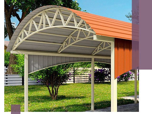 Навесы из профнастила под ключ в Ачинске — установка и монтаж