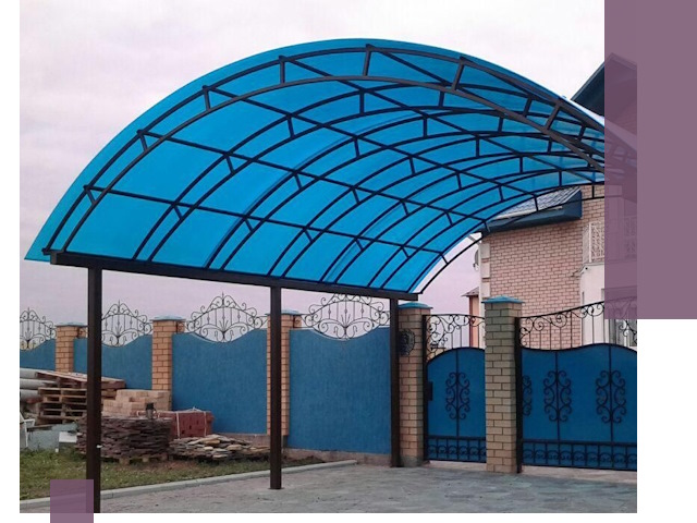 Арочные навесы под ключ в Ачинске — изготовление и монтаж