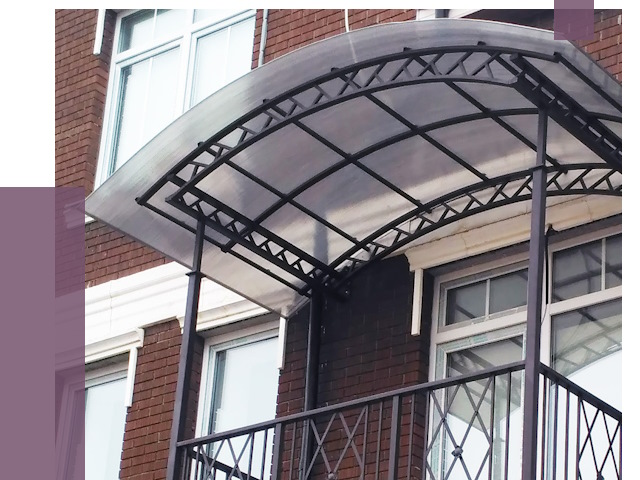 Козырьки над балконом в Ачинске от 8560 руб. | ПРОЛЁТ-Чнс