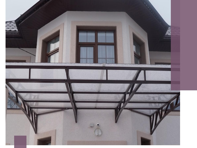 Козырьки из поликарбоната под ключ в Ачинске