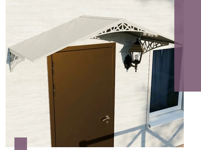 Металлические козырьки на входы и террасы в Ачинске