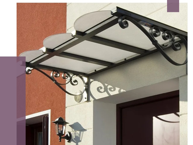 Односкатные козырьки в Ачинске от 8307 руб.  | ПРОЛЁТ-Чнс