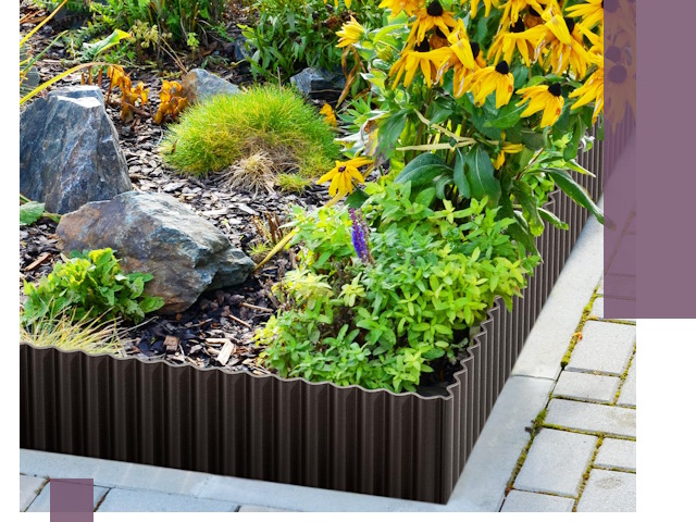 Металлические бордюры для клумб в Ачинске — производство и монтаж