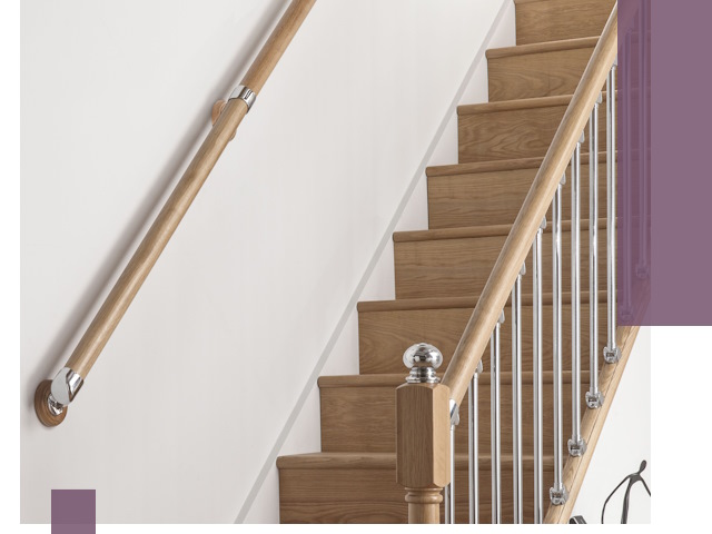 Пристенные поручни из стали и нержавейки под монтаж в Ачинске